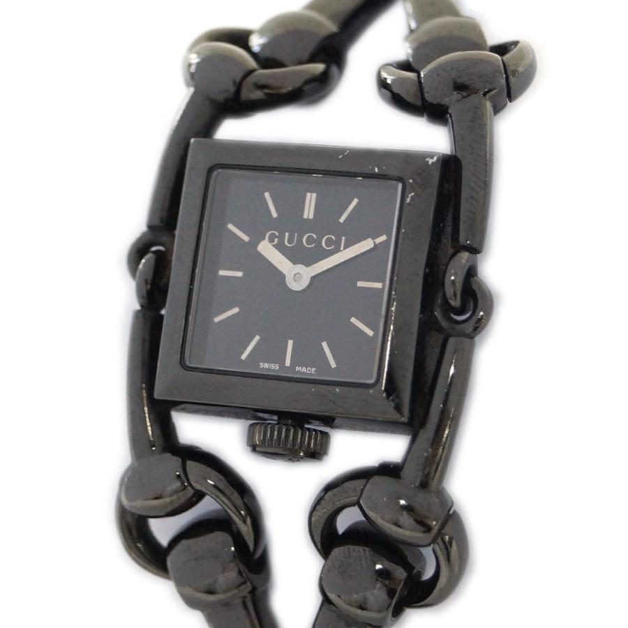グッチ レディース 腕時計 116.5 GUCCI シニューリア ウォッチ クオーツ時計 ブラック