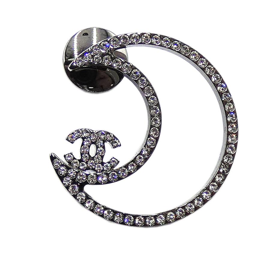 美品 シャネル アクセサリー CHANEL メッキxラインストーン CC ココ 