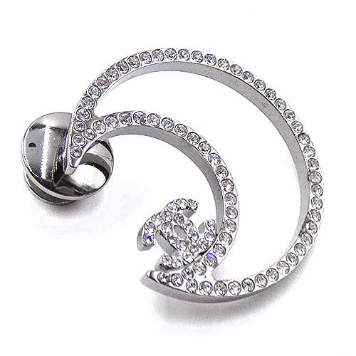 美品 シャネル アクセサリー CHANEL メッキxラインストーン CC ココ 