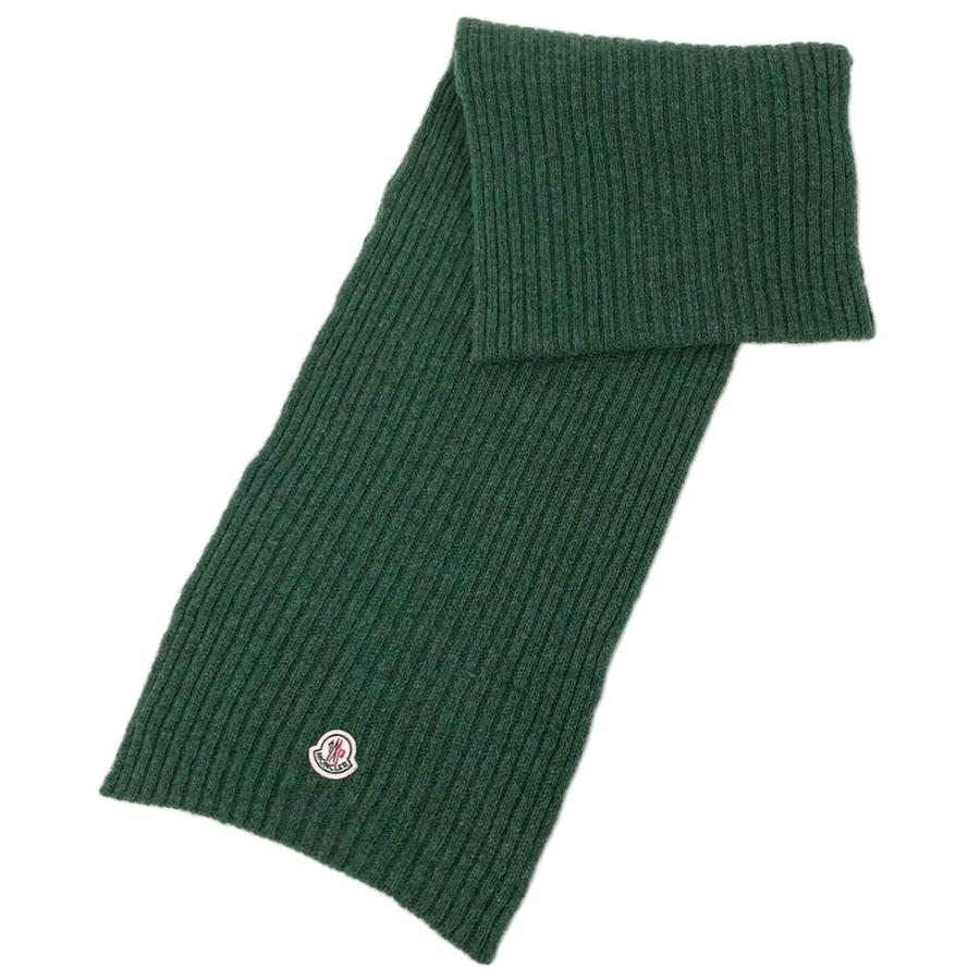 MONCLER モンクレール マフラー ワンポイント ニット ウール100  