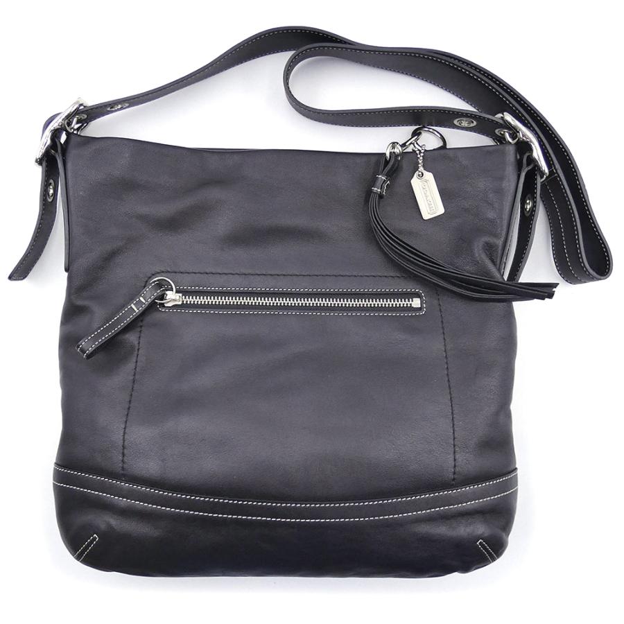 コーチ バッグ COACH レザー ショルダーバッグ 斜め掛け 黒 ブラック 
