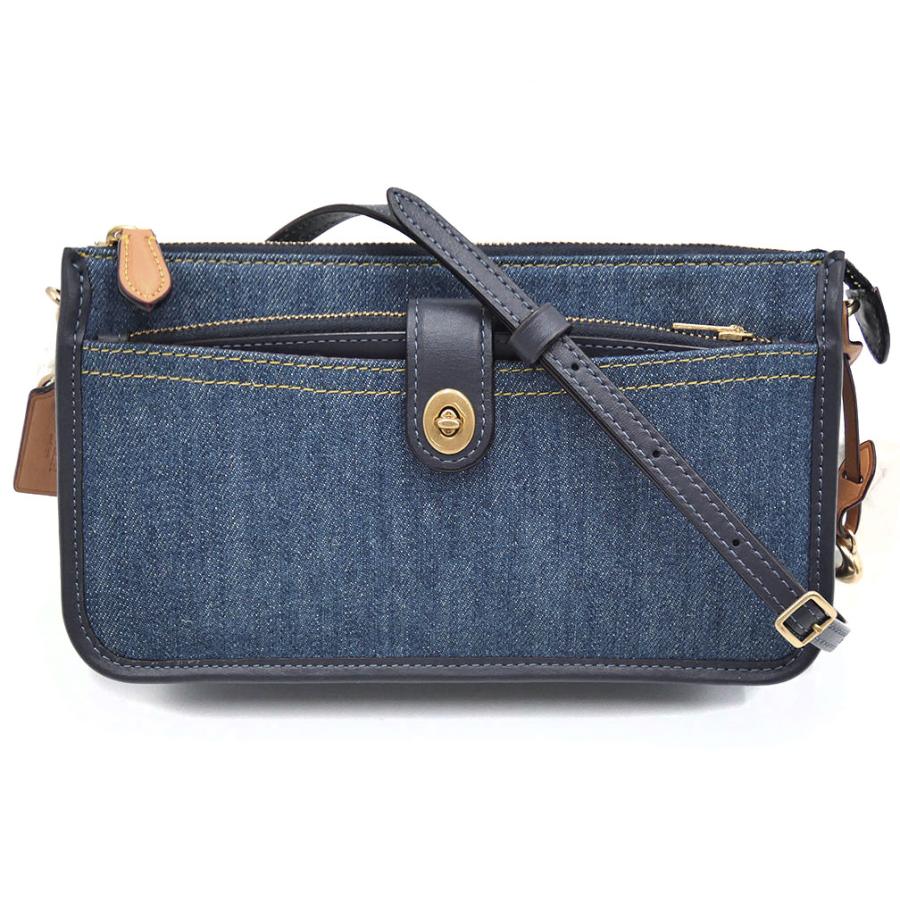 コーチ バッグ COACH デニムxレザー 2WAY ショルダーバッグ ノア 