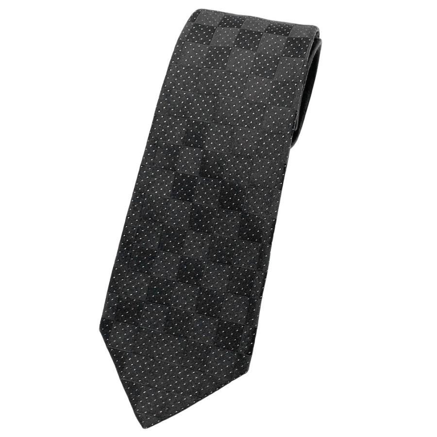 極美品 ルイヴィトン ブランド ネクタイ シルク クラヴァット ダミエ  