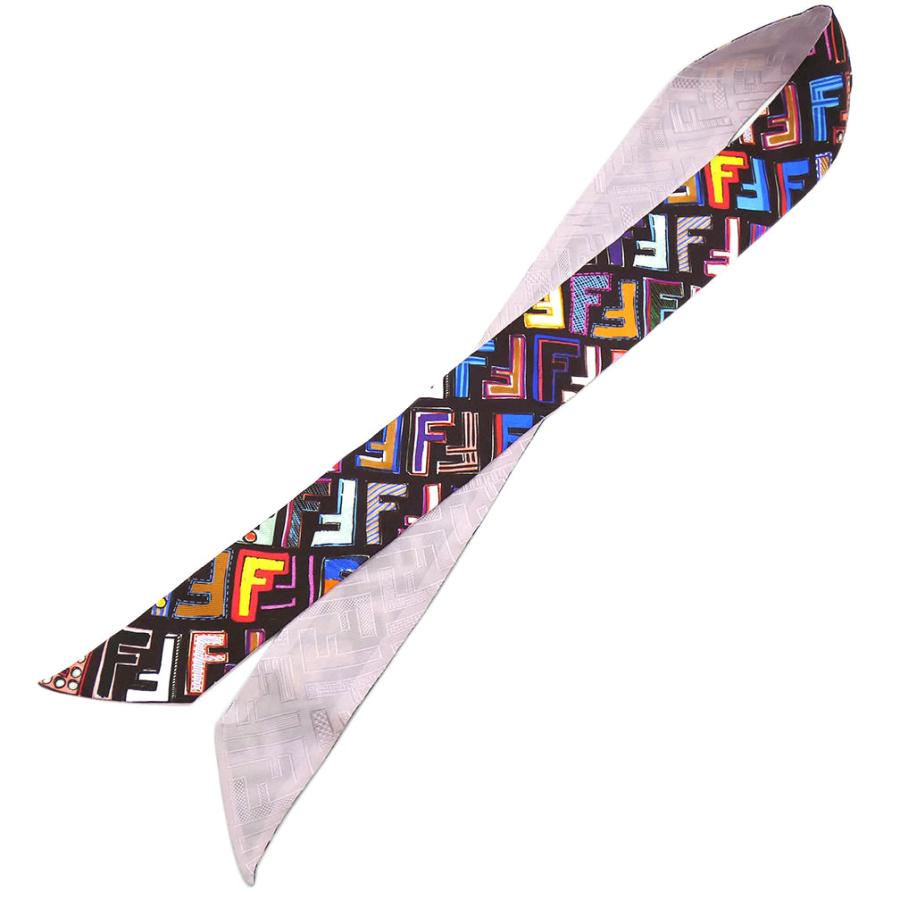 ○美品FENDI フェンディ シルク100%リバーシブル ラッピースカーフ