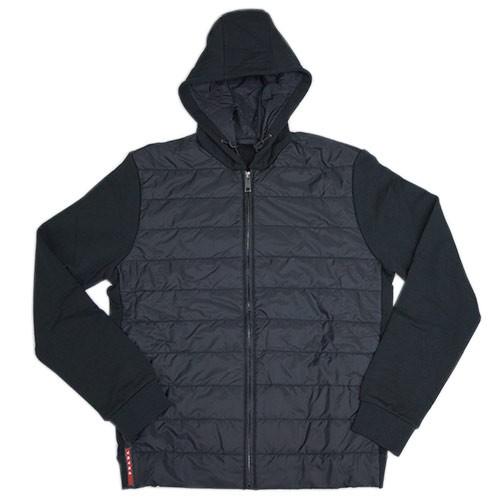 プラダ ブルゾン SJC332 PRADA ジャケット フード付き メンズ ジップアップ NERO ナイロン ブラック アウトレット 新品  :sjc332fe-ner:買付道-JJブランド専科- - 通販 - Yahoo!ショッピング