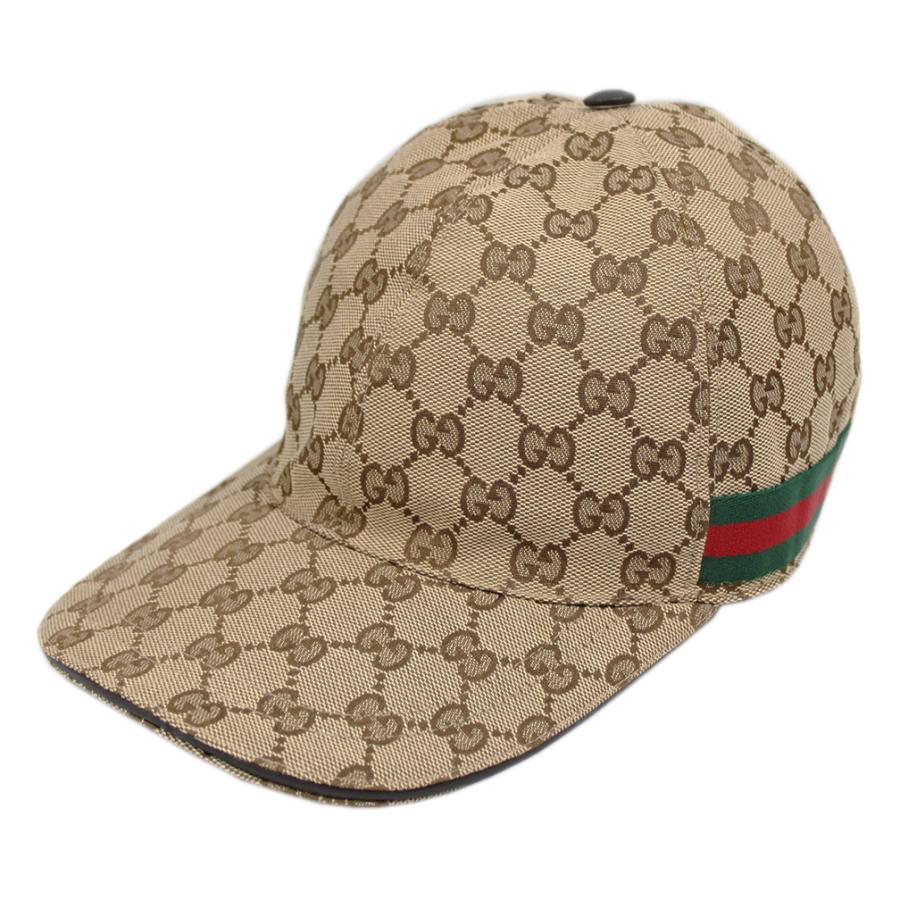 GUCCI GGキャンバス ベースボールキャップ シェリーライン グッチ 帽子-