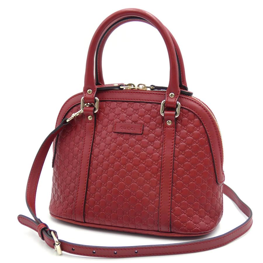 グッチ バッグ GUCCI レザー マイクログッチシマ 2WAY ハンドバッグ ショルダーバッグ レッド レディース 449654 06313｜kaitsukedoh｜04