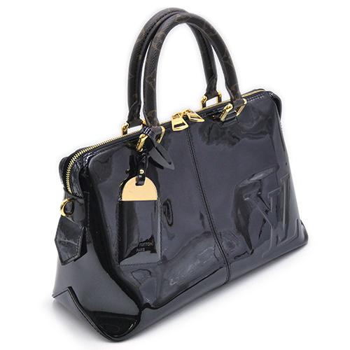 ルイヴィトン バッグ LV パテント エナメル トート ミロワール LVロゴ 2WAY ショルダーバッグ ブラック M54626 T-YJL06306｜kaitsukedoh｜06