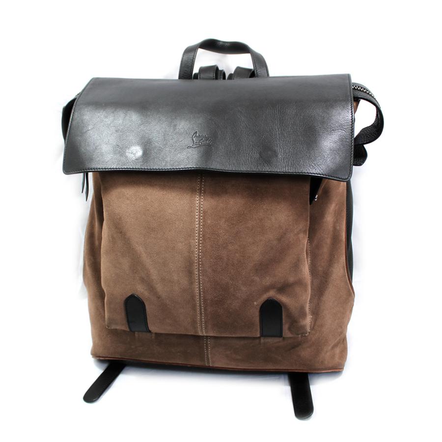 海外ブランド 中古 クリスチャンルブタン バッグ メンズ ルブタン Louboutin Christian 中古 バッグ Yj ブラウン レザーxスエード バックパック リュック Louboutin Christian バッグ Savannah Osc Com