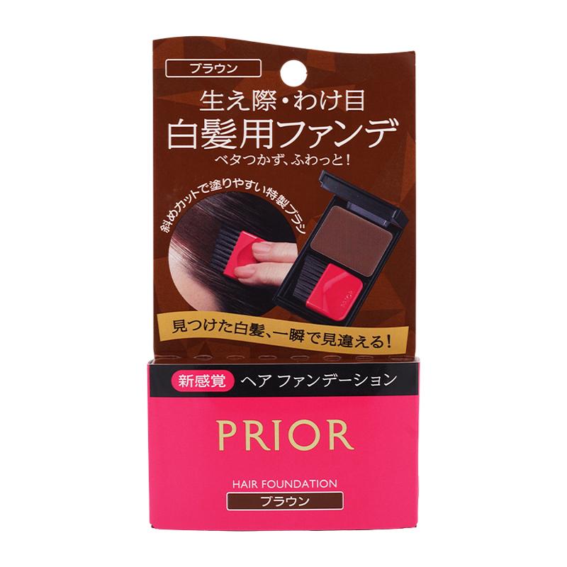 PRIOR プリオール ヘアファンデーション ブラウン 自然な茶色 3.6g