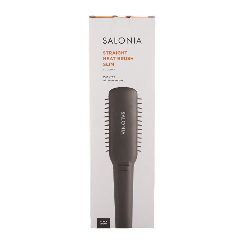 SALONIA（サロニア） ストレートヒートブラシ スリム ブラック SL