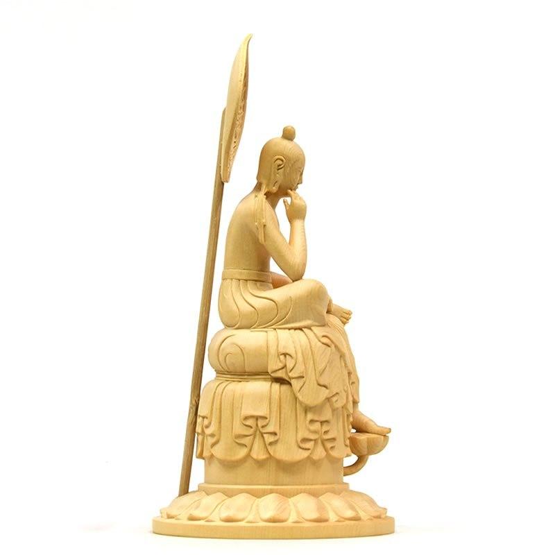 木彫り仏像 【中宮寺形菩薩半跏像(伝如意輪観音)】 桧木 高 木彫り仏像 【中宮寺形菩薩半跏像(伝如意輪観音)】 桧木 高
