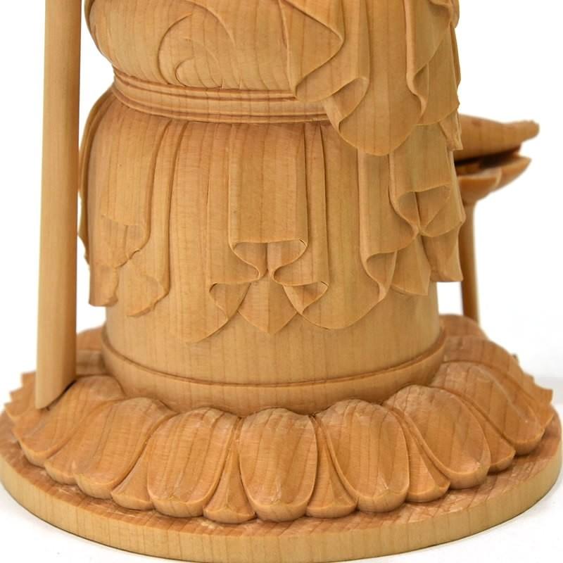 木彫り仏像 中宮寺形【菩薩半跏像（伝如意輪観音）】 桧木（ヒノキ
