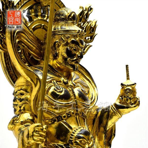 木彫仏像 立像 全高約86cm 木彫り仏像 【摩利支天立像】 桧 立3.5寸
