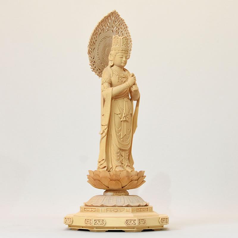 木彫り仏像 【大日如来立像】 桧木(ヒノキ) 立5.0寸 : 海宇 木彫り仏像 【大日如来立像】 桧木(ヒノキ) 立5.0寸 : 海宇