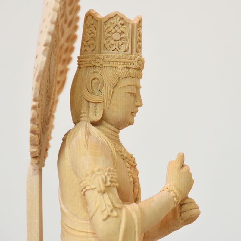 木彫り仏像 【大日如来立像】 桧木(ヒノキ) 立5.0寸 : 海宇 木彫り仏像 【大日如来立像】 桧木(ヒノキ) 立5.0寸 : 海宇