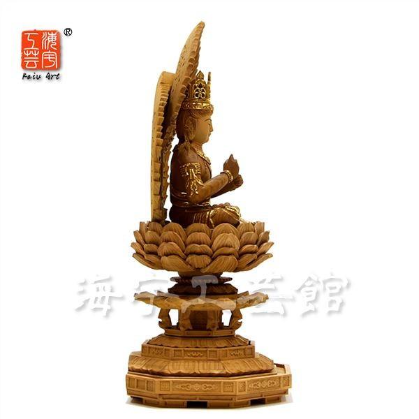 木彫り仏像 【大日如来】 二重火炎光背八角台 肖楠木 眼入切金 木彫り仏像 【大日如来】 二重火炎光背八角台 肖楠木 眼入切金