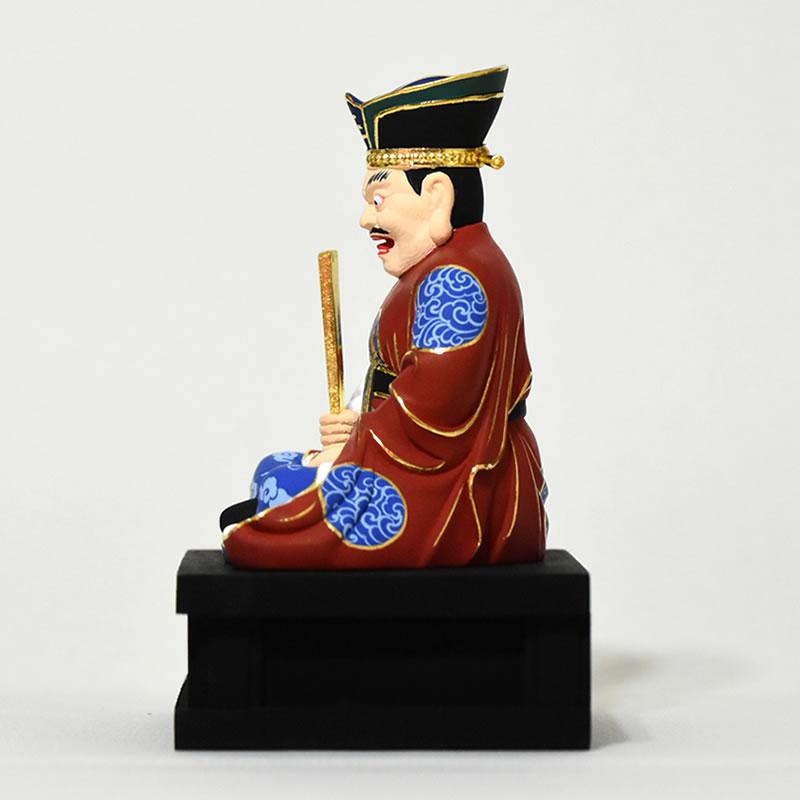 木彫り 仏像 【閻魔大王】 桧木 坐2.5寸 極彩色 総高約13cm : 海 木彫り 仏像 【閻魔大王】 桧木 坐2.5寸 極彩色 総高約13cm : 海