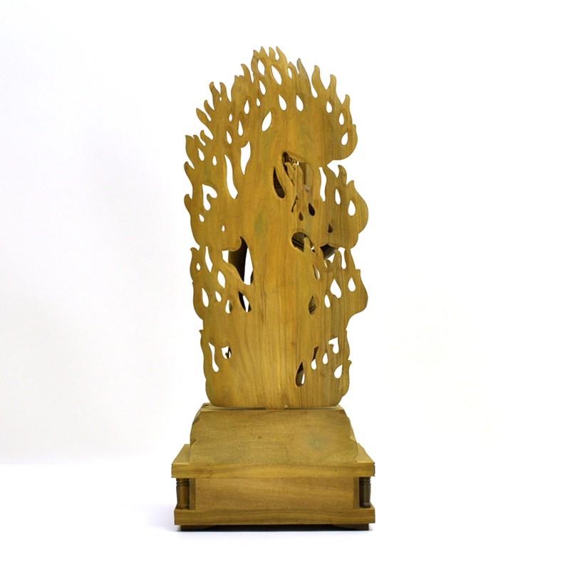 木彫り仏像 【不動明王】 白檀 立5.0寸 総高27.8cm 真言宗脇仏 木彫り仏像 【不動明王】 白檀 立5.0寸 総高27.8cm 真言宗脇仏