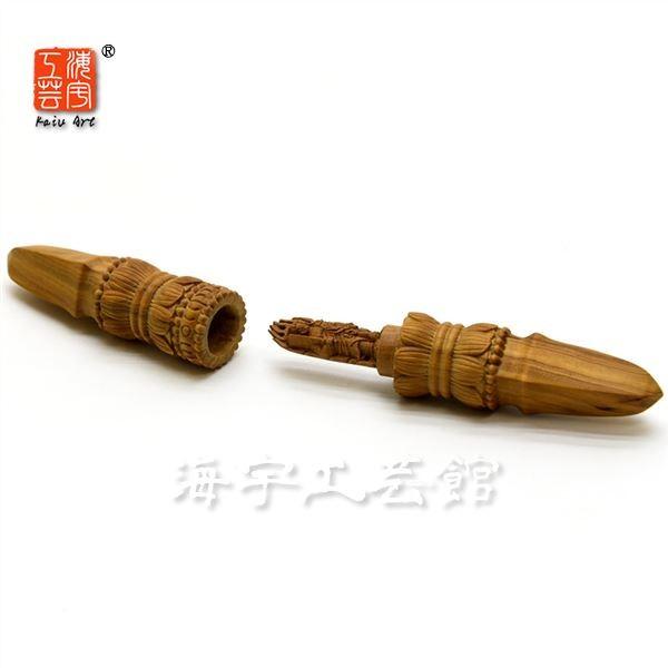 密教法具】 白檀 独鈷杵（とっこしょ） 不動明王入り 総丈：5.0寸（約 