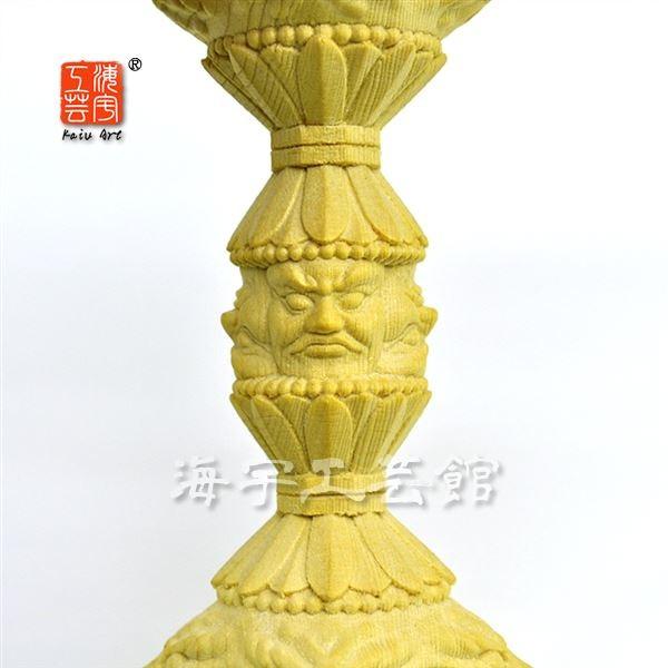 厄除け・災難除け 鬼面型【五鈷杵】 桧木 6.0寸 : 海宇工芸館 Yahoo!店