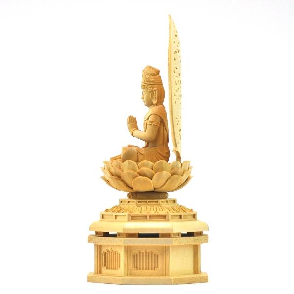 木彫り仏像 干支お守り本尊-午年 【勢至菩薩】 桧木 坐2.0寸 : 海宇