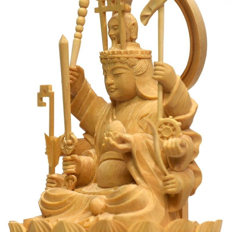 お盆特価中 とても美しい仏像です◇ヒバ材 弁才天(弁財天)◇弁天さん