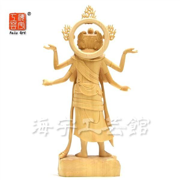 木彫り仏像 復刻作品 三十三間堂仕様【阿修羅像】 桧木（ヒノキ） 総高