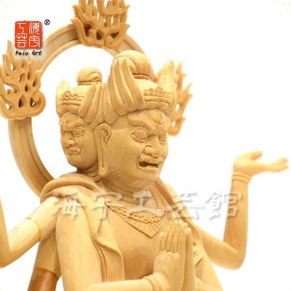 木彫り仏像 復刻作品 三十三間堂仕様【阿修羅像】 桧木（ヒノキ