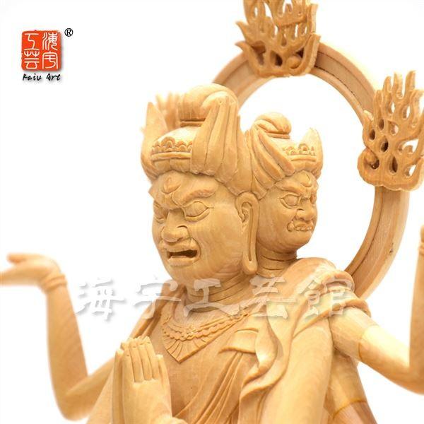 木彫り仏像 復刻作品 三十三間堂仕様【阿修羅像】 桧木（ヒノキ
