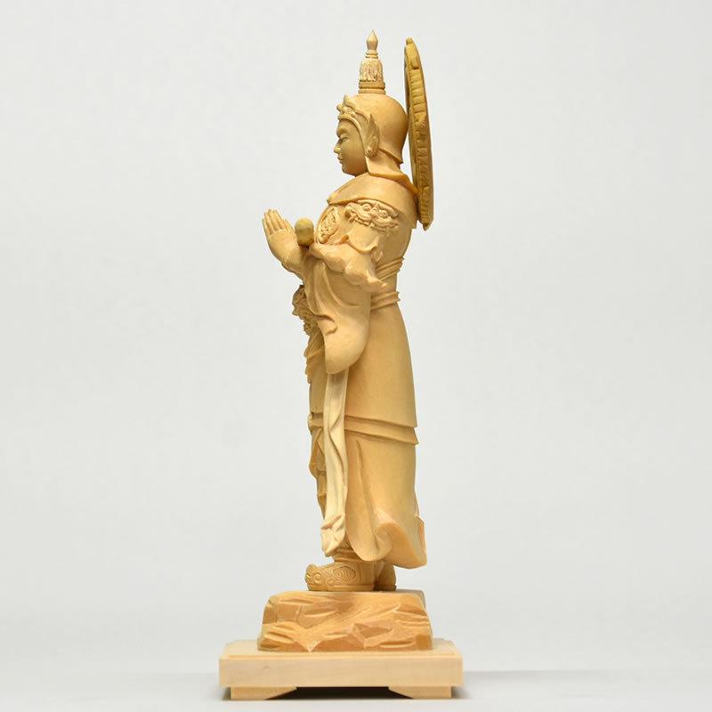 【セール中・新品】 韋駄天　荒彫り　総檜　台付　総高さ約46.5㎝　仏像　檜 41u4t7-FW0L._UF894,1000_QL80_.jpg