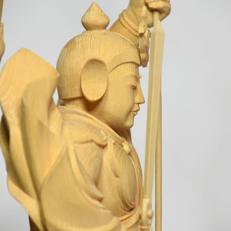 木彫り仏像 【勝軍地蔵尊(将軍地蔵)】 桧木 総高47cm : 海宇 木彫り仏像 【勝軍地蔵尊(将軍地蔵)】 桧木 総高47cm : 海宇