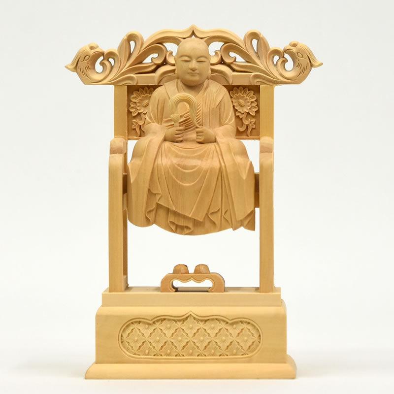 木彫り仏像 曹洞宗脇仏 柘植高祖道元（承陽大師）・太祖瑩山（常済大師