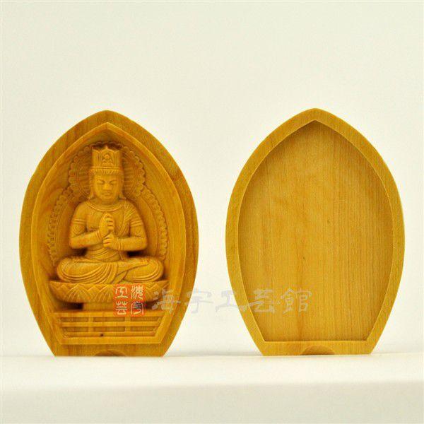 金嶺(かなみね) 仏教美術　木彫　仏像　豆仏　懐中仏　厨子付　C　8901 仏教美術 木彫 仏像 豆仏 懐中仏 厨子付 C 8901 （時代 豆仏