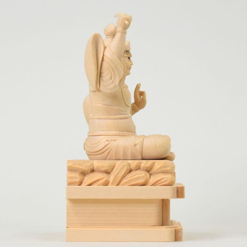 木彫仏像 【能勢妙見菩薩座像】 桧木（ひのき） 坐2.5寸 : 海宇工芸館