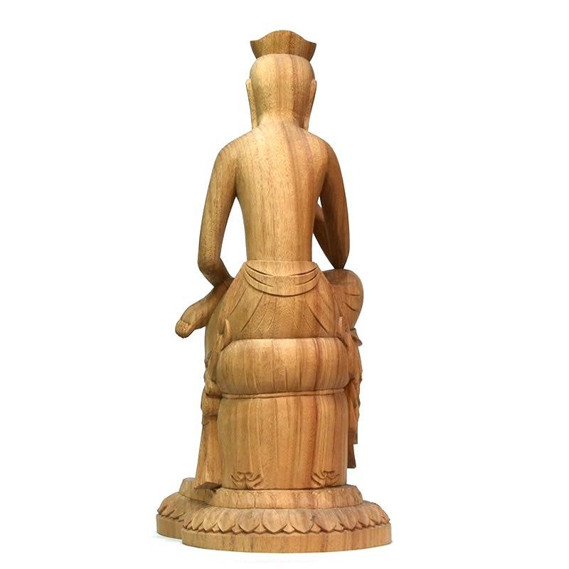 木彫仏像 【弥勒菩薩半跏思惟像】 楠木 総高31cm : 海宇工芸館 木彫仏像 【弥勒菩薩半跏思惟像】 楠木 総高31cm : 海宇工芸館