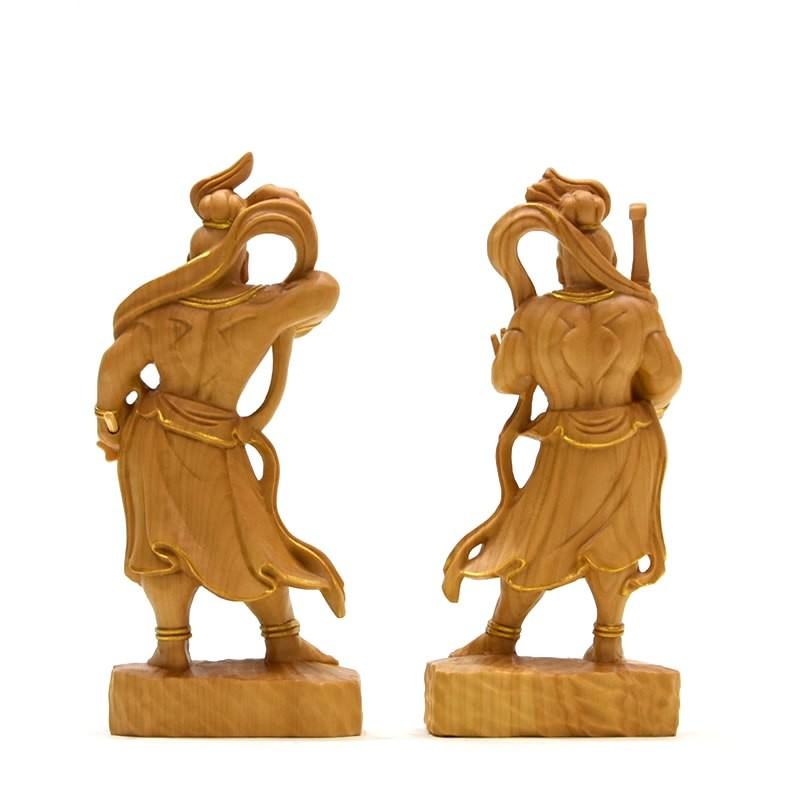 木彫り仏像-小仏 【仁王像(金剛力士)】 柘植(つげ) 金泥仕様 木彫り仏像-小仏 【仁王像(金剛力士)】 柘植(つげ) 金泥仕様