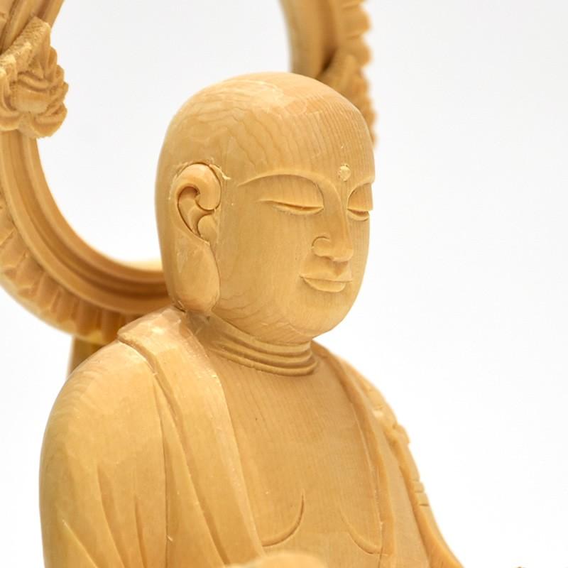 木彫り仏像 【六地蔵之柄香炉地藏】 桧木（ヒノキ） 総高21cm : 海宇