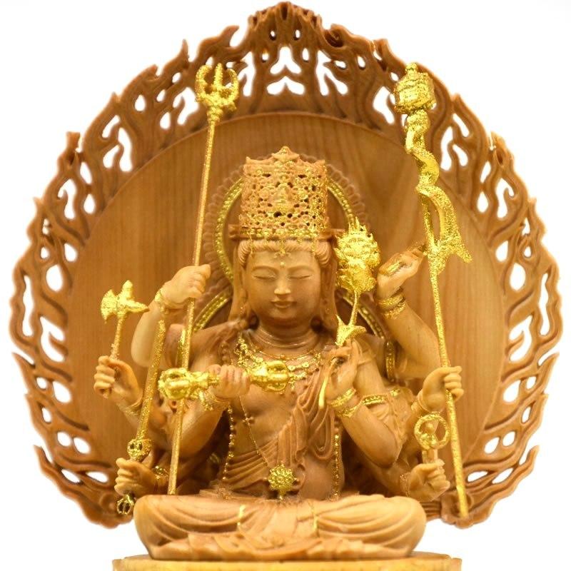 木彫り仏像-小仏 【大随求菩薩(だいずいきゅうぼさつ)】 柘植 木彫り仏像-小仏 【大随求菩薩(だいずいきゅうぼさつ)】 柘植