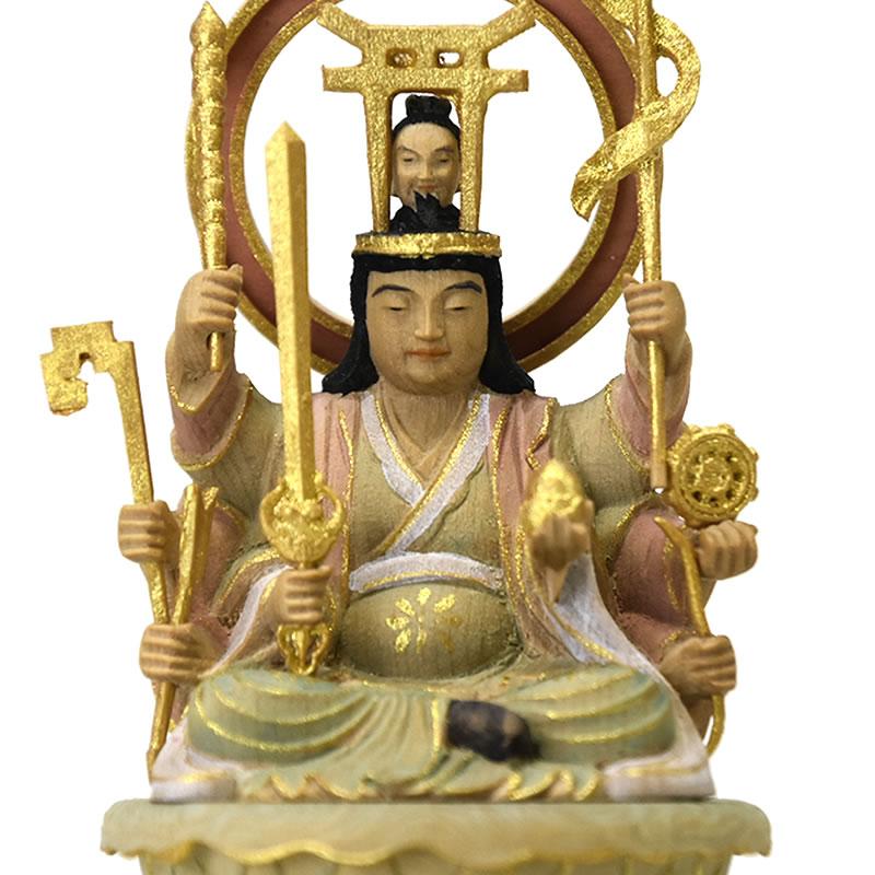 極小仏 宇賀八臂弁財天 11cm(木製:ツゲ 金泥仕上)_弁財天 極小仏 宇賀八臂弁財天 11cm(木製:ツゲ 金泥仕上)_弁財天