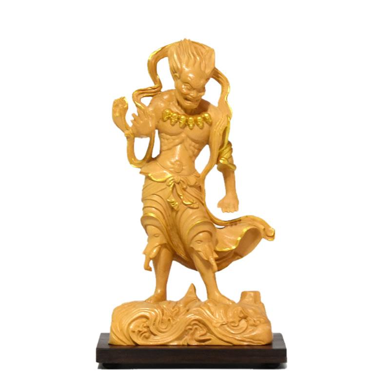 木彫り仏像-小仏 金剛峯寺形【深沙大将（ジンジャタイショウ）立像