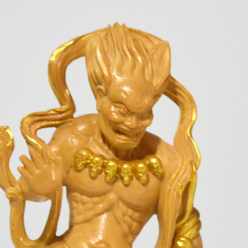 木彫り仏像-小仏 金剛峯寺形【深沙大将（ジンジャタイショウ）立像