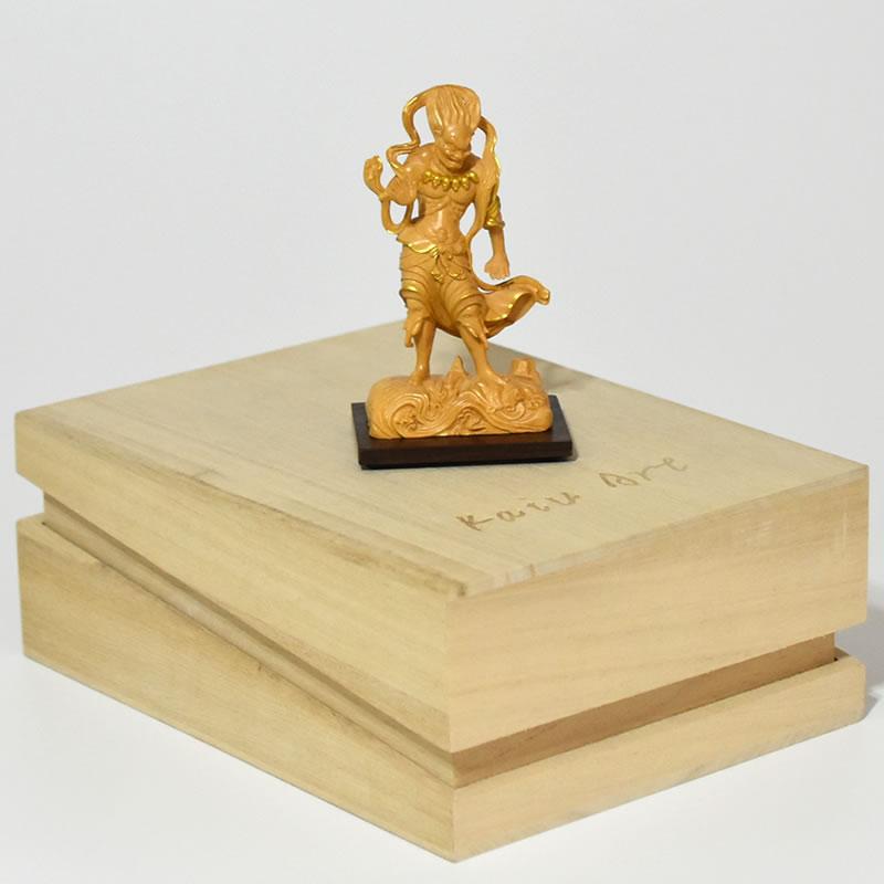 木彫り仏像-小仏 金剛峯寺形【深沙大将（ジンジャタイショウ）立像