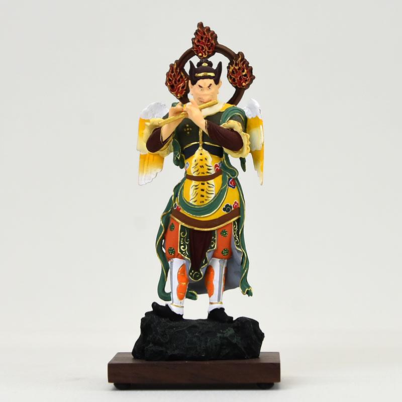 木彫仏像-小仏 【迦楼羅王立像】(カルラ) 柘植 極彩色 総高 木彫仏像-小仏 【迦楼羅王立像】(カルラ) 柘植 極彩色 総高