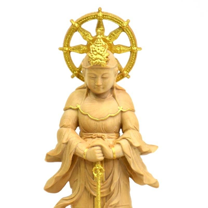 ★極上時代彫り★妙見菩薩/木彫/木造/金泥/玉眼/仏像/置物/武士/仏教美術/仏 Amazon.co.jp: 極小仏 妙見菩薩 12cm（木製：ツゲ 金泥仕上）＿