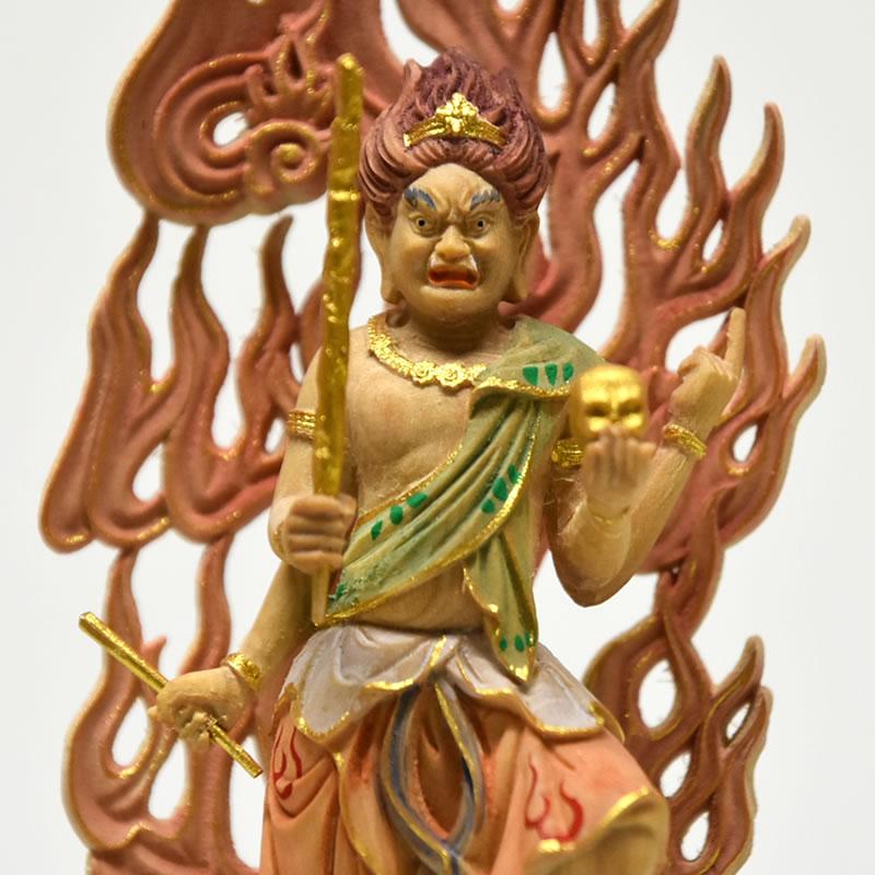 木彫り仏像-小仏 【烏枢沙摩明王(うすさまみょうおう)四臂像 木彫り仏像-小仏 【烏枢沙摩明王(うすさまみょうおう)四臂像