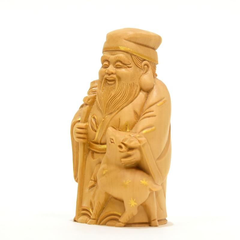 七福神木彫り 木彫りの七福神