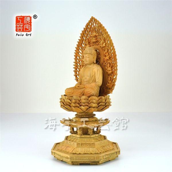 木彫り仏像】 [天台宗]・[臨済宗]・[曹洞宗]御本尊 ☆白檀釈迦如来飛天