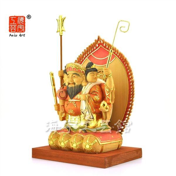 ☆木彫り仏像 【三面大黒天】-「勝利神・財運神・技芸神」三位一体