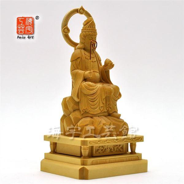 仏像掛軸 伝統的な装飾　七面大明神 本格手彫り仏像 【七面天女（七面大明神）】 身丈：坐2.5寸 材質